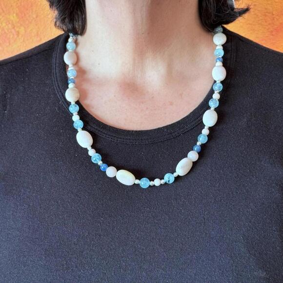 Carolyn Pollack Sterling Silver Beach Tone Multi Gemstone 23" Necklace For Women - Picture 5 of 10